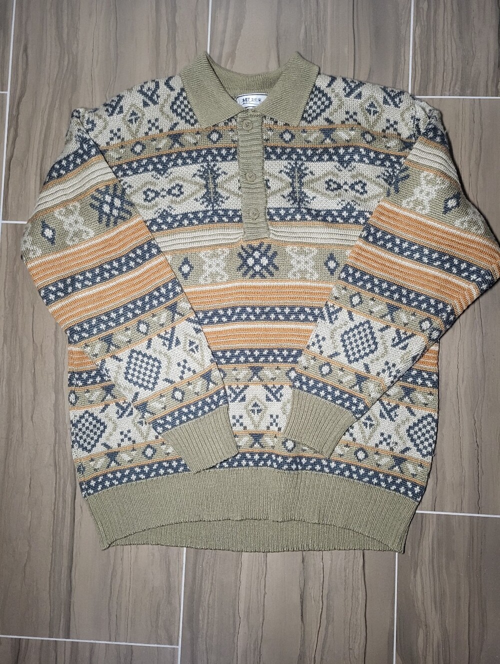 Omphalos Vintage Mens Knit Sweater True Vintage Approx Size Large